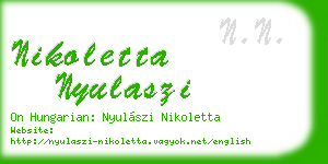 nikoletta nyulaszi business card